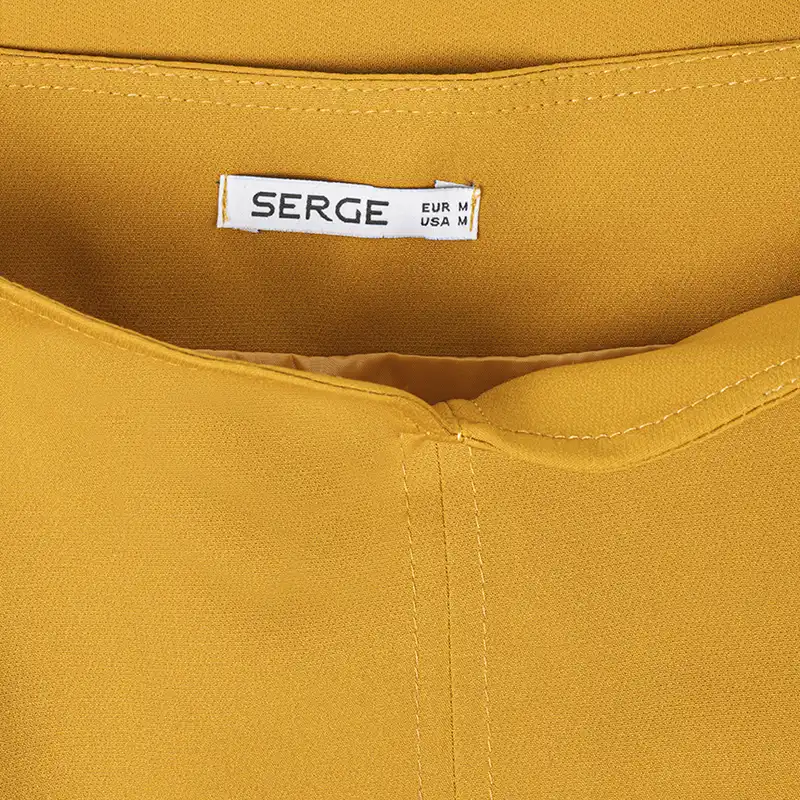 دامن زنانه سرژه مدل 210215 رنگ خردلی