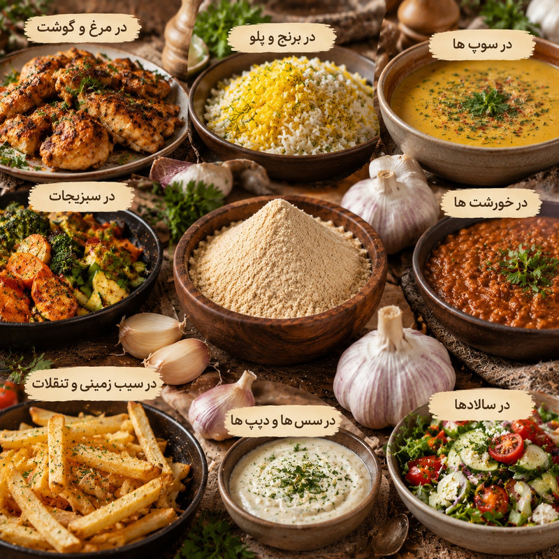 پودر سیر سوپر معطر روستاچی _ 300 گرم بسته 2 عددی