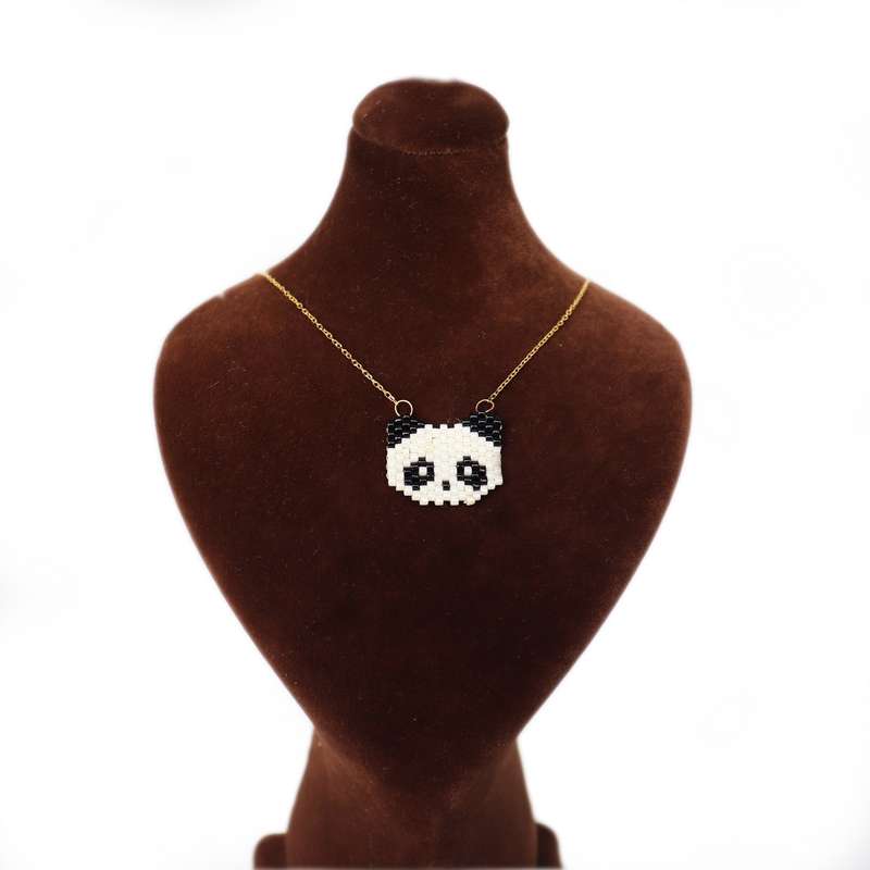 گردنبند طلا 18 عیار دخترانه طرح پاندا