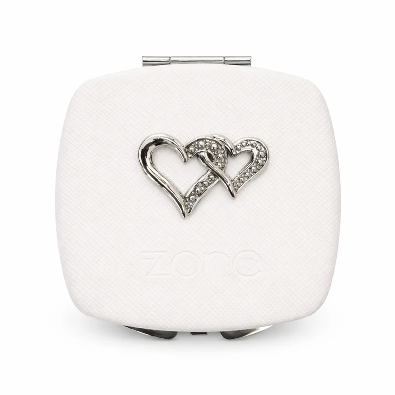 آینه آرایشی تاشو جیبی زد وان مدل چرمی رنگ سفید