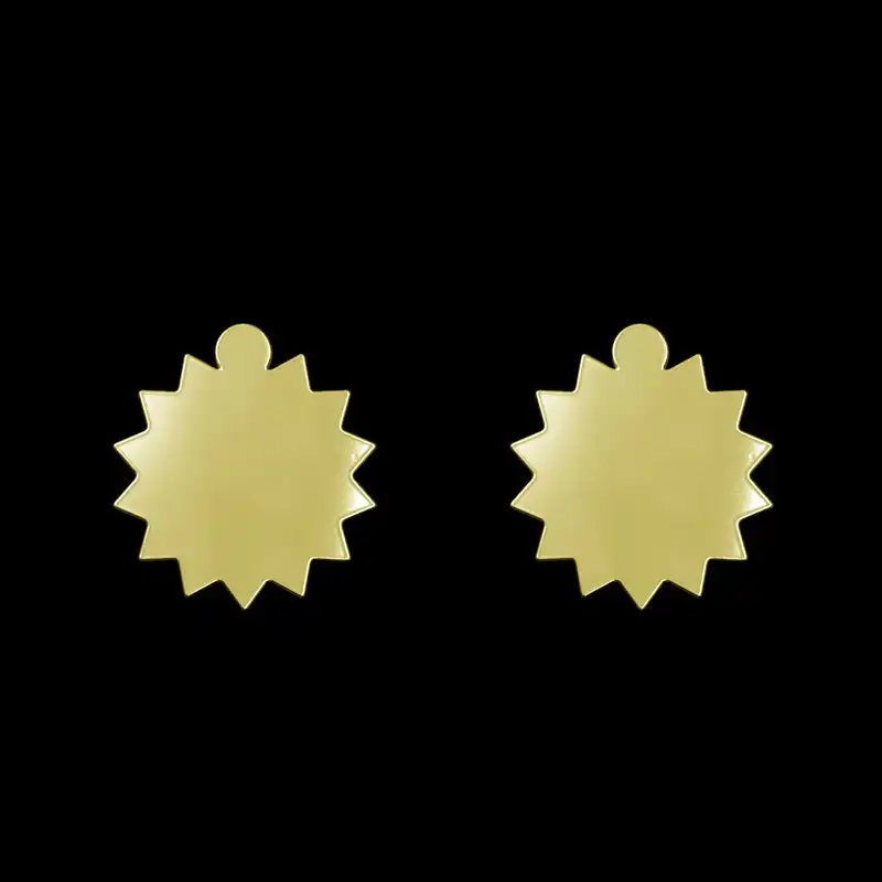 گوشواره طلا 18 عیار زنانه مدوپد مدل ستاره کد GA1-15600