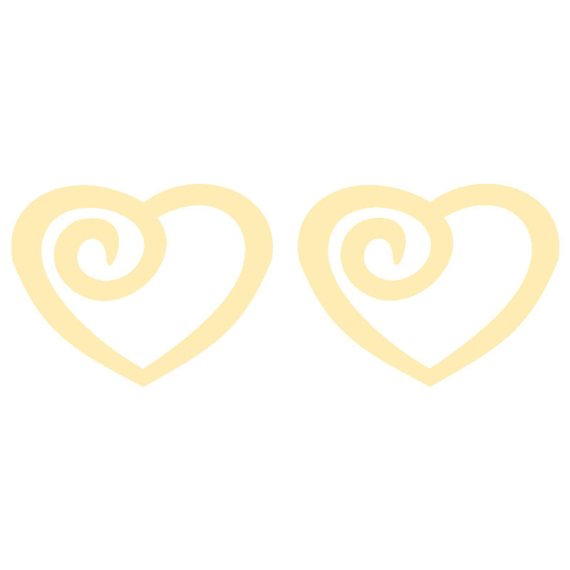 گوشواره طلا 18 عیار زنانه الن نار مدل قلب کد N5197