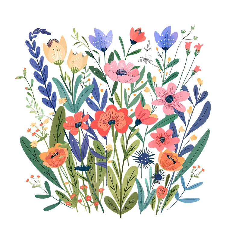 استیکر پارچه و لباس پاد آفرین مدل کارتونی طرح گل کد S5573