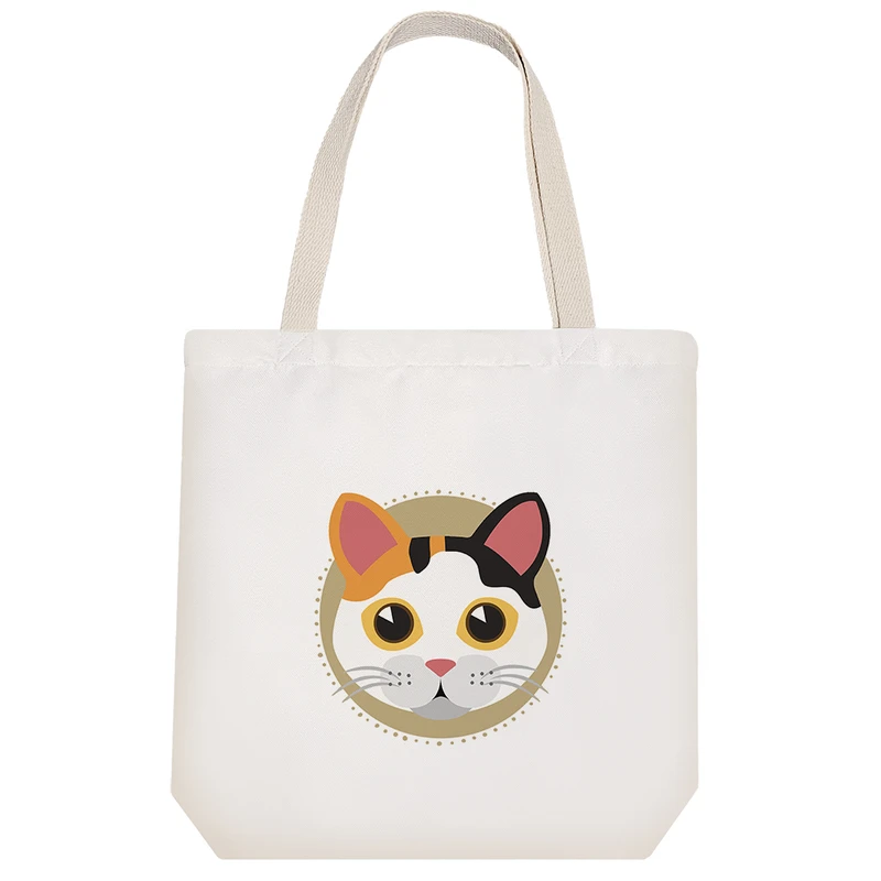 ساک خرید پارچه ای خندالو طرح گربه مدل توت بگ کد 439