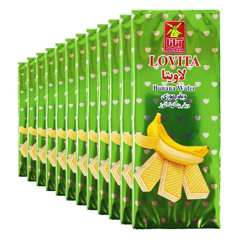 ویفر موزی لاویتا آناتا - 45 گرم بسته 60 عددی