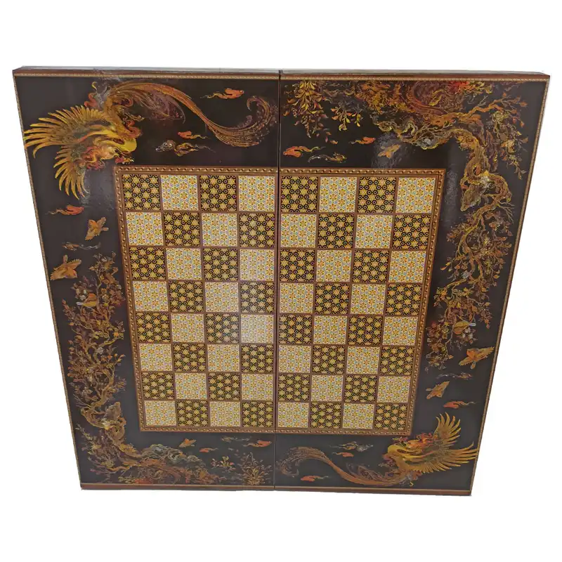 صفحه شطرنج طرح ققنوس مدل مینیاتوری