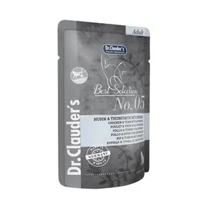 پوچ گربه بالغ دکتر کلادر مدل Best Selection No.05 طعم مرغ، ماهی وزن 85 گرم