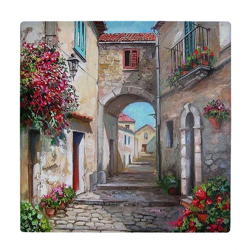 زیر لیوانی  طرح خانه های مدیترانه ای کد    5881534_4480