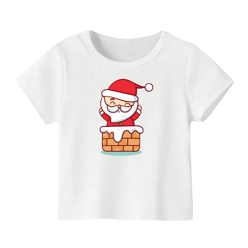 تی شرت آستین کوتاه بچگانه مدل بابانوئل کریسمس کد 12