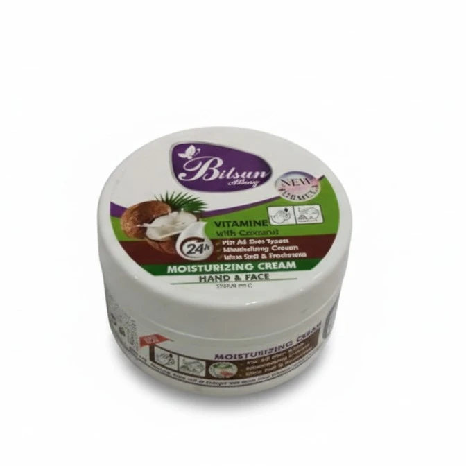 کرم مرطوب کننده دست و صورت بیلسان مدل نارگیل مناسب برای پوست معمولی حجم 200 میلی لیتر