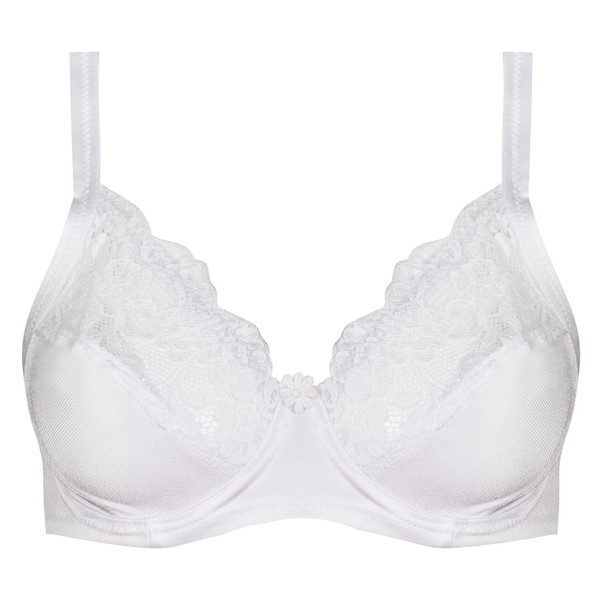 سوتین زنانه پانیذ مدل فنردار گیپور گلدار کد 66308