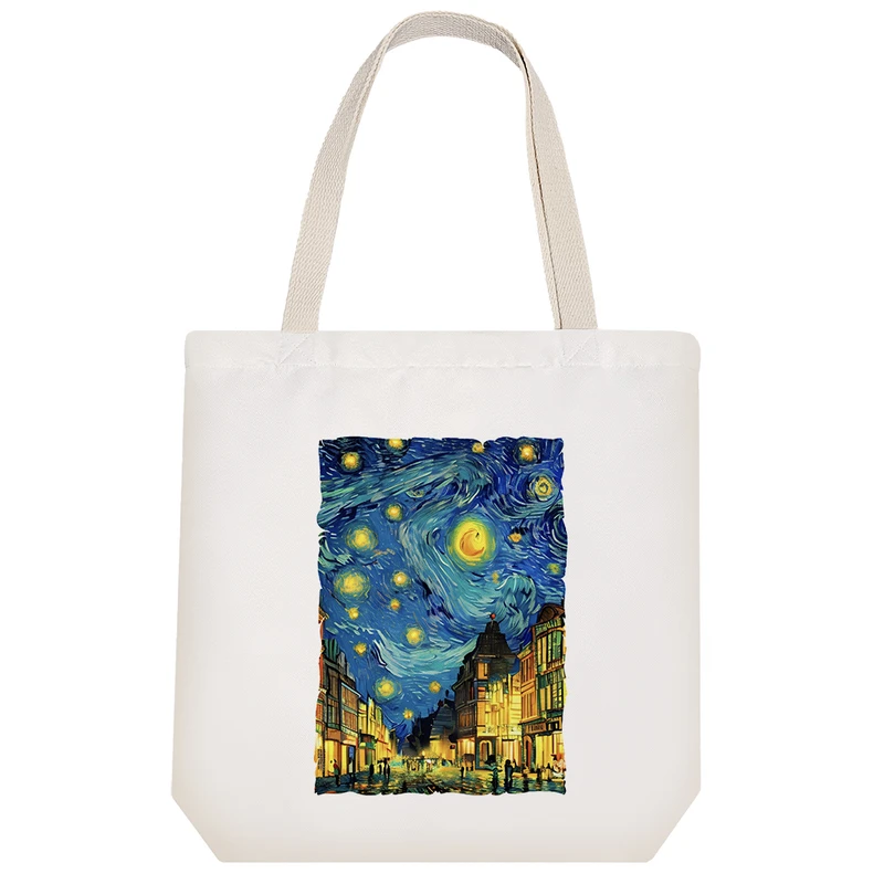 ساک خرید خندالو طرح ونسان ونگوگ  کد 6606