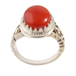 انگشتر نقره مردانه بازرگانی میلادی مدل سنگ عقیق یمنی کهنه رکاب دست ساز کد AM_2178