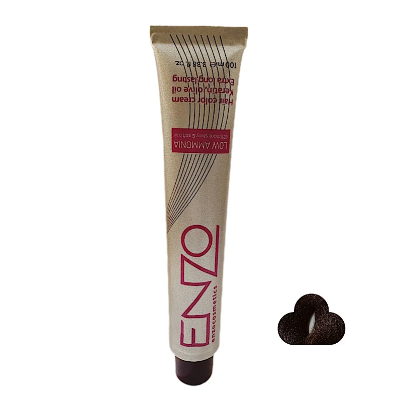 رنگ مو انزو مدل نیو شماره 5/W حجم 100 میلی‌لیتر رنگ قهوه ای شکلاتی تیره
