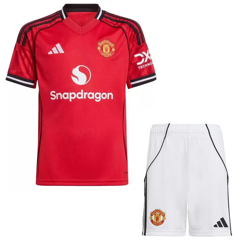 ست تی‌شرت و شلوارک ورزشی پسرانه مدل منچستر یونایتد Home 2026
