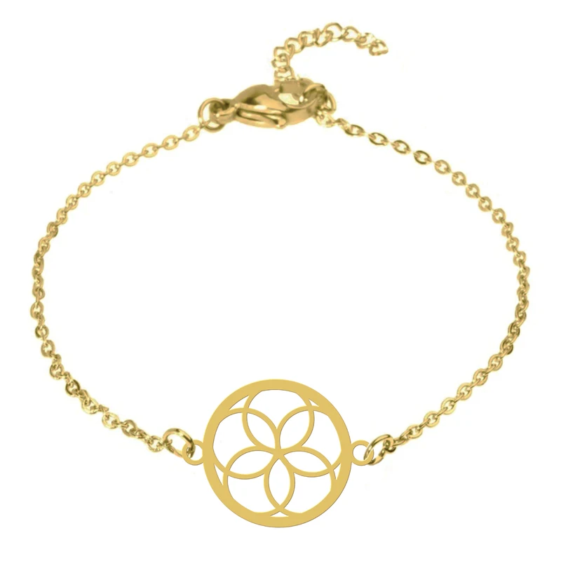 دستبند زنانه هایکا مدل دایره هندسی کد zdh51