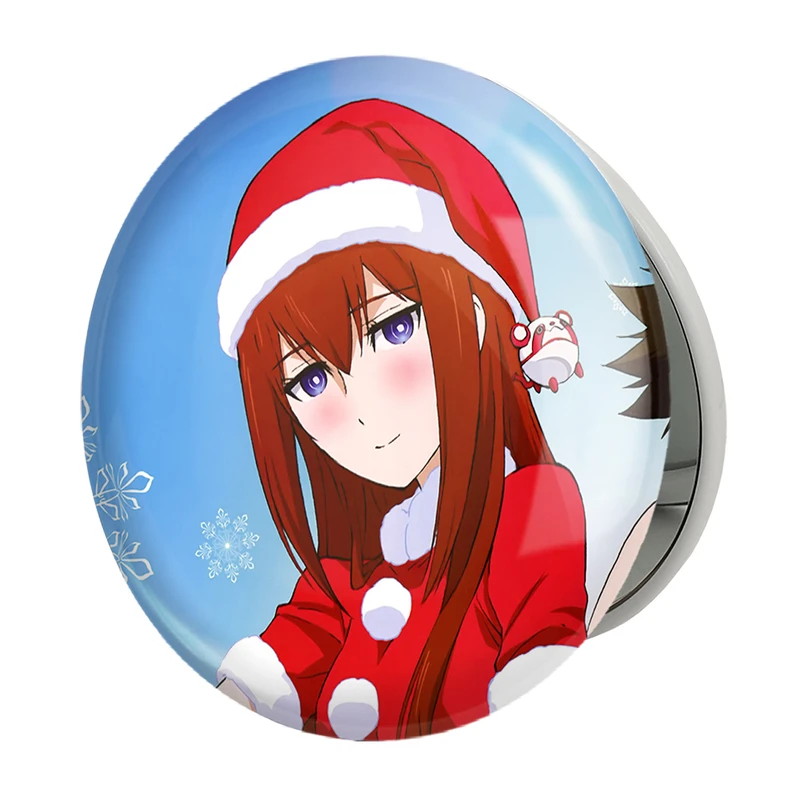 آینه جیبی خندالو طرح مایوری و کوریسو انیمه اشتاینز گیت مدل تاشو کد 17486 