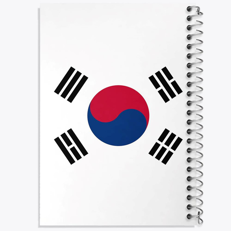 دفتر نقاشی 50 برگ خندالو مدل پرچم کره جنوبی کد 20553