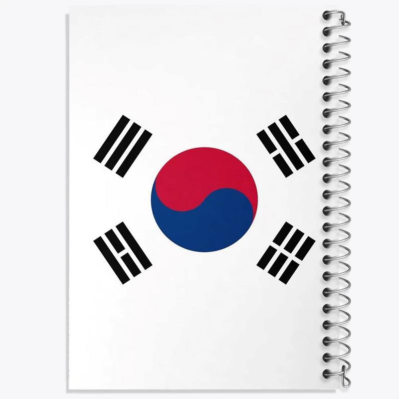 دفتر شطرنجی 50 برگ خندالو طرح پرچم کره جنوبی کد 20553