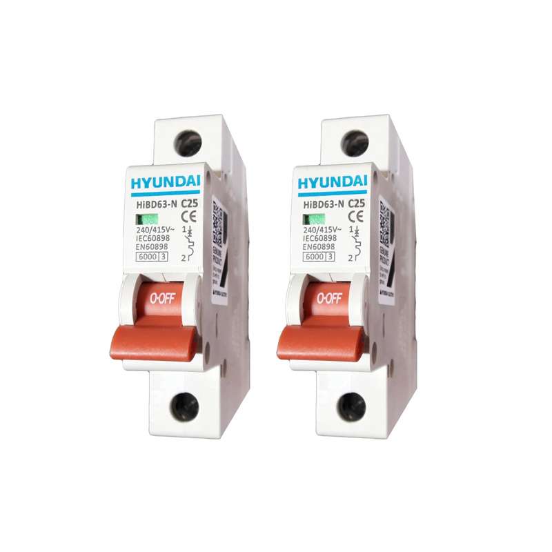 فیوز مینیاتوری تک فاز 25 آمپر هیوندای کد C25 بسته دو عددی