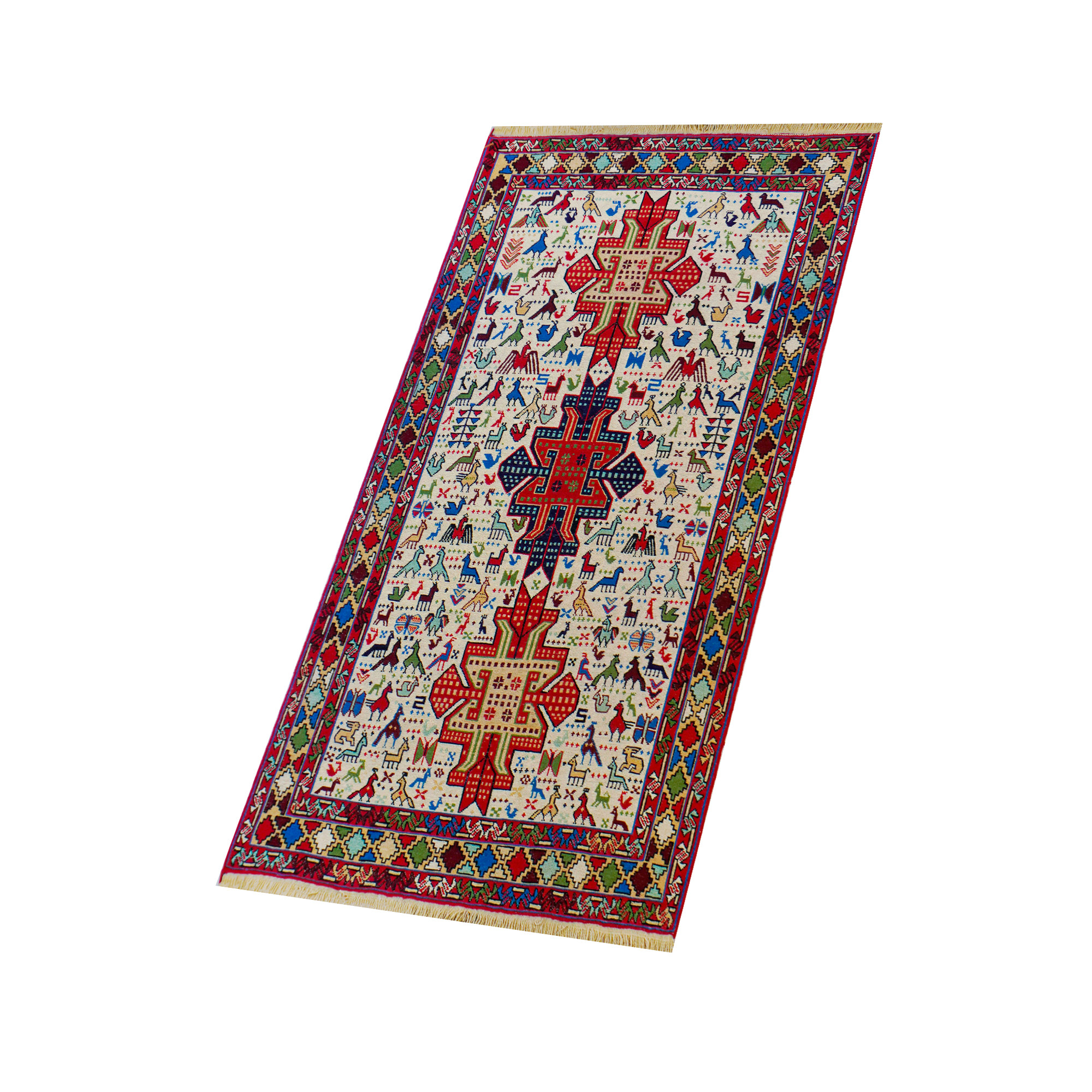 ورنی دستبافت ذرع و نیم طرح قشقایی ورنی دستبافت ذرع و نیم طرح قشقایی