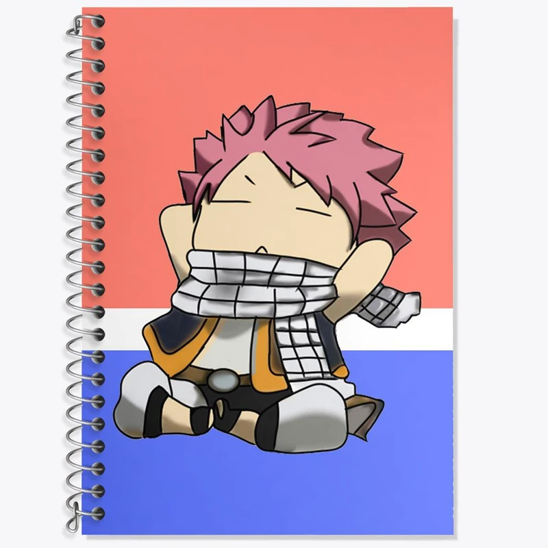 دفتر زبان 50 برگ خندالو مدل سه خط طرح ناتسو انیمه فری تیل Fairy Tail کد 16499