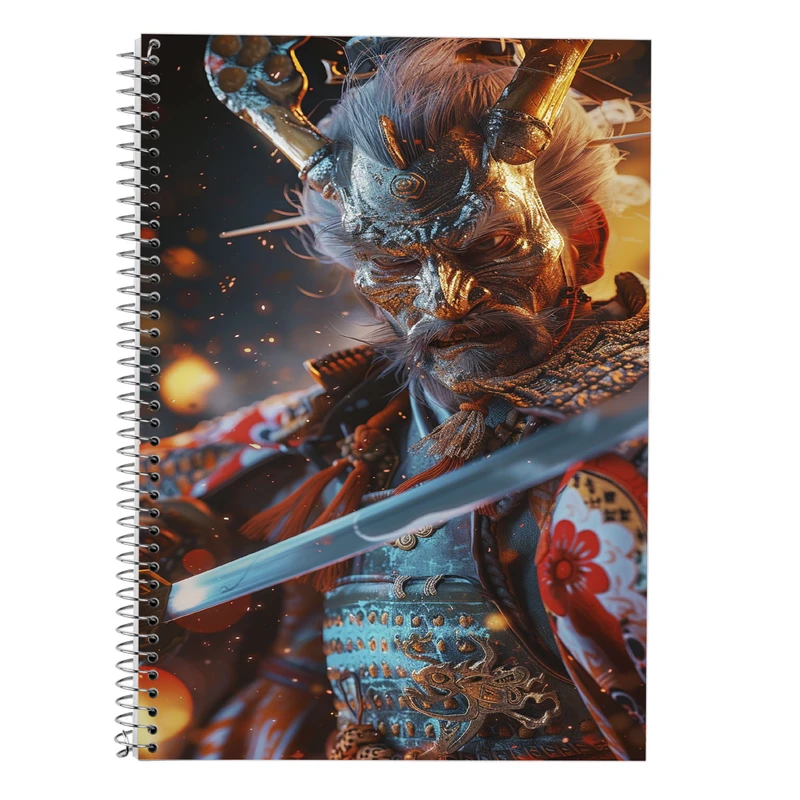 دفتر زبان 50 برگ مدوپد مدل سه خط طرح حیوانات جنگجو کد DF14849