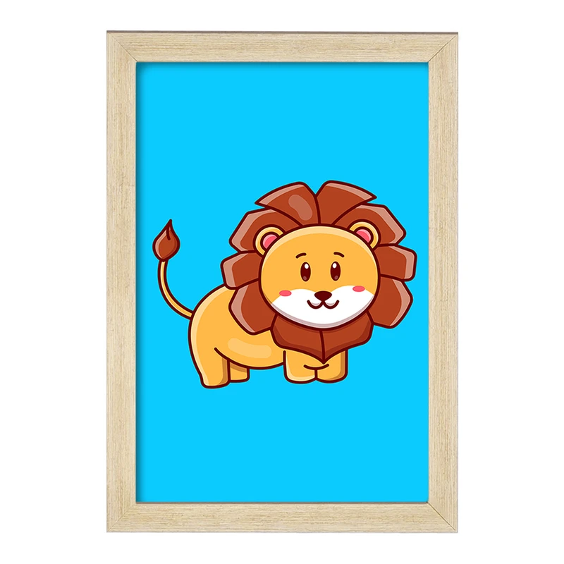 تابلو خندالو مدل حیوانات بامزه شیر کد 25418