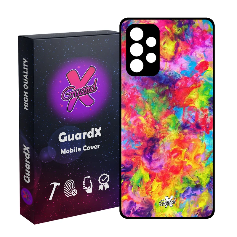 کاور گارد ایکس طرح رنگی مدل Glass10390 مناسب برای گوشی موبایل سامسونگ Galaxy A52
