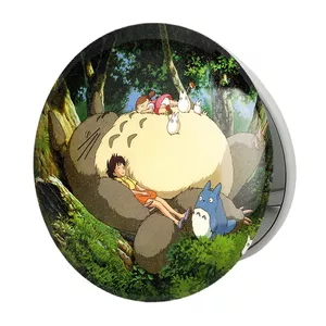 آینه جیبی خندالو طرح توتورو و ساتسوکی انیمه توتورو Totoro مدل تاشو کد 12812 