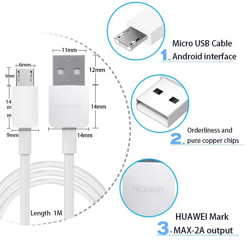 کابل تبدیل USB به microUSB هوآوی مدل Fast Charge PY Smart