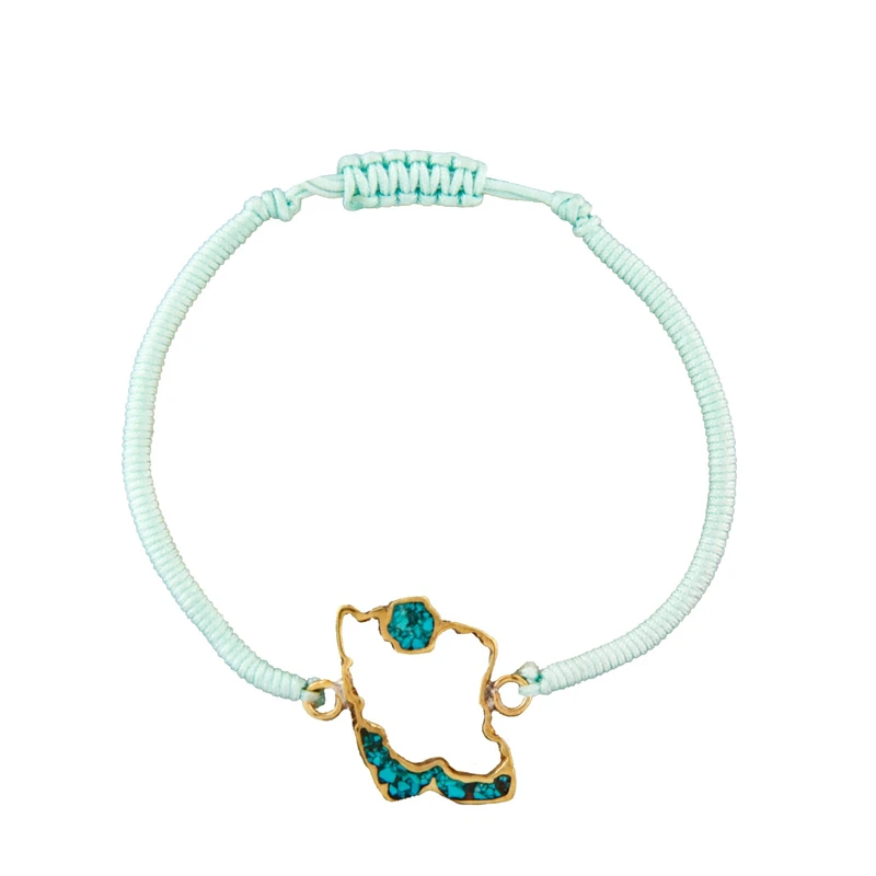 دستبند بافت زنانه مدل نقشه ایران کد 1484