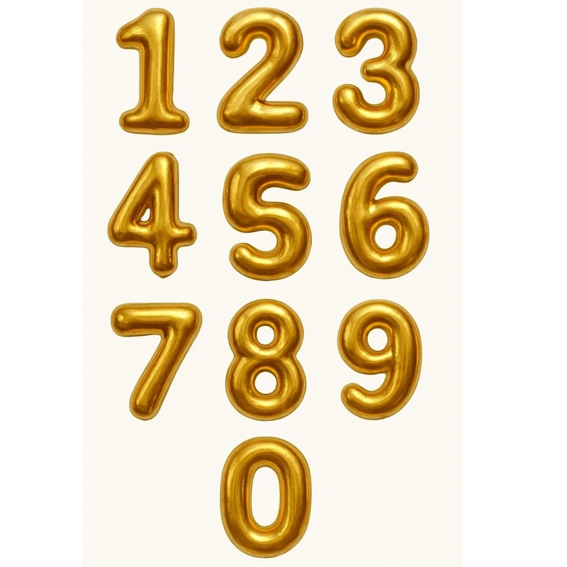 برچسب مدل اعداد انگلیسی و بادکنک کد 10163