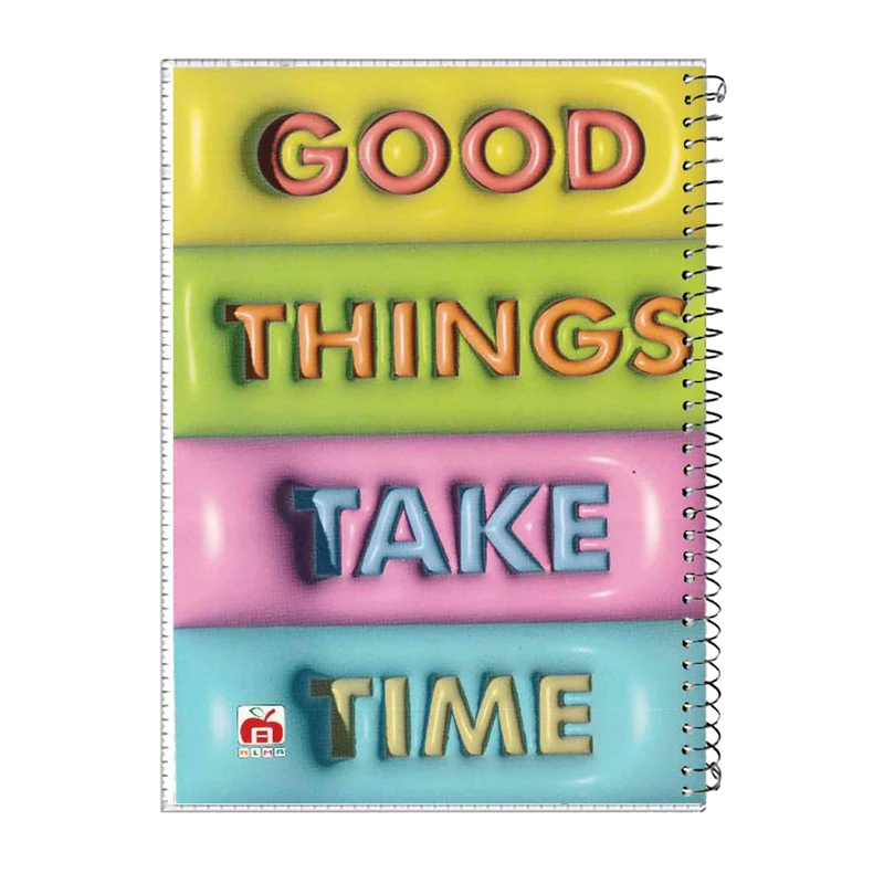 دفتر مشق 40 برگ آلما طرح GOOD THINGS مدل طلقی کد 7412