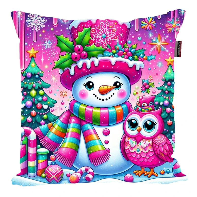 کوسن پاد آفرین مدل کریسمس طرح آدم برفی کد PK30349