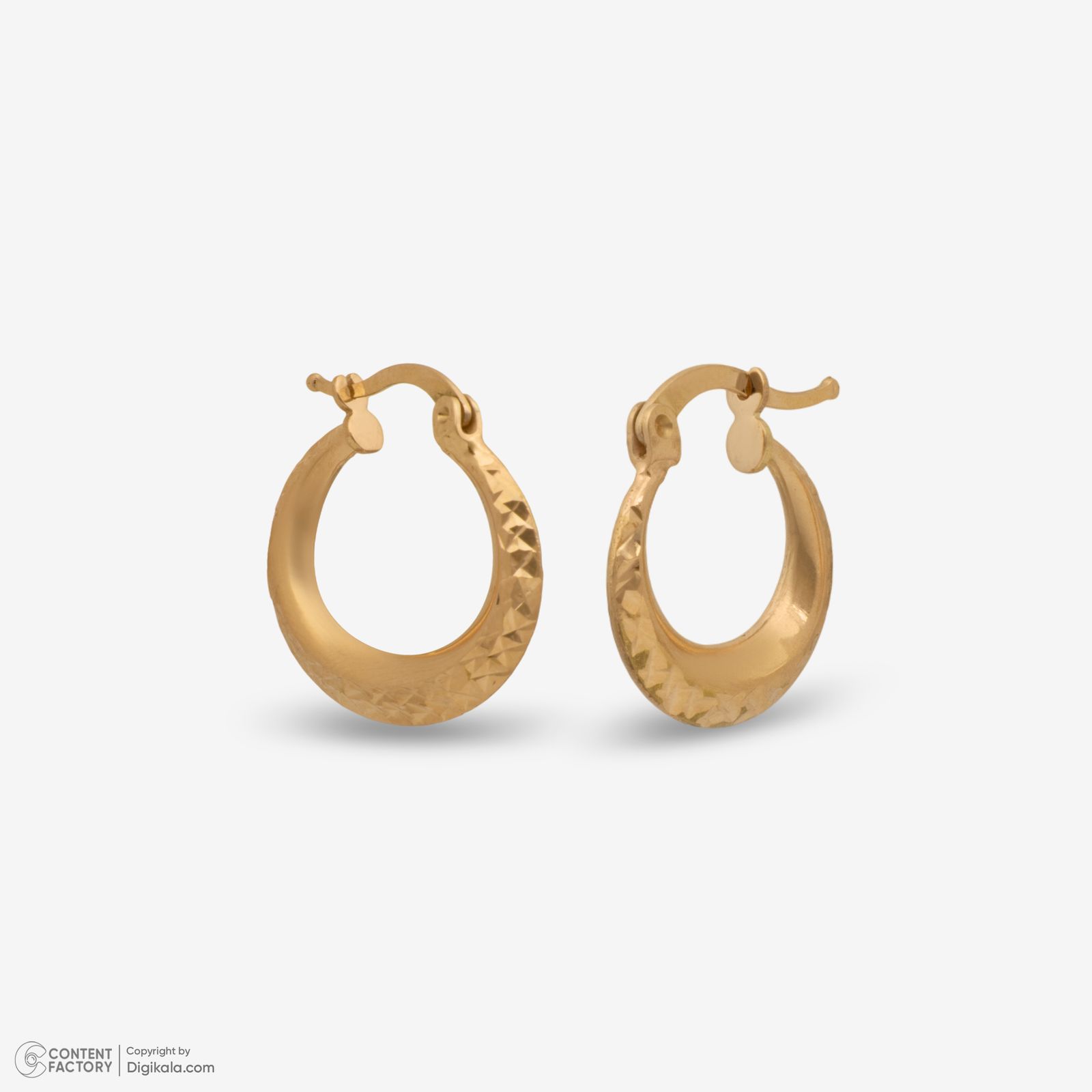 گوشواره کلیپسی طلا 18 عیار زنانه حافا گلد مدل e013 - - 3