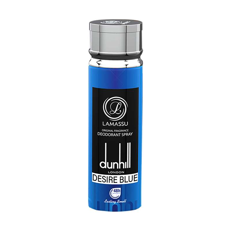 اسپری خوشبو کننده بدن مردانه لاماسو مدل dunhill desire blue حجم 200 میلی لیتر اسپری خوشبو کننده بدن مردانه لاماسو مدل dunhill desire blue حجم 200 میلی لیتر