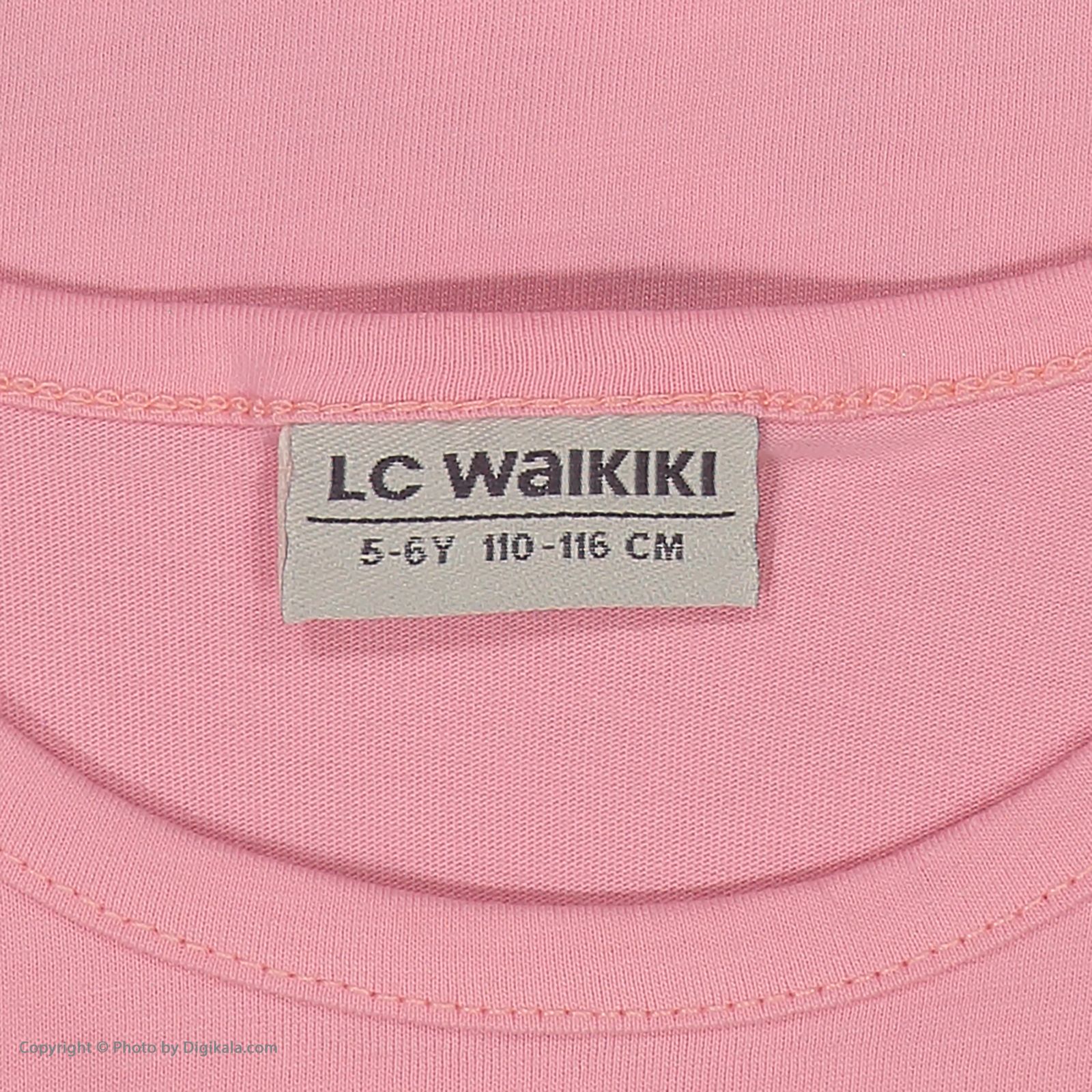 تی شرت آستین کوتاه دخترانه ال سی وایکیکی مدل S293004Z4-GAT-PINK -  - 3