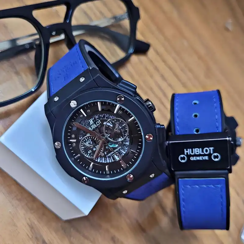 ست ساعت مچی عقربه ای   زنانه و مردانه مدل بیگ بنگ اسکلتون