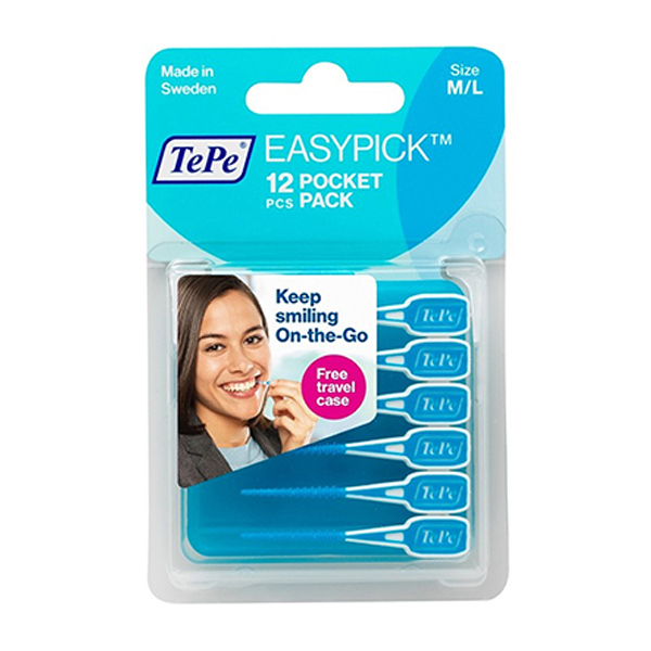 مسواک بین دندانی ته‌په مدل EasyPick سایز M/L بسته 12 عددی