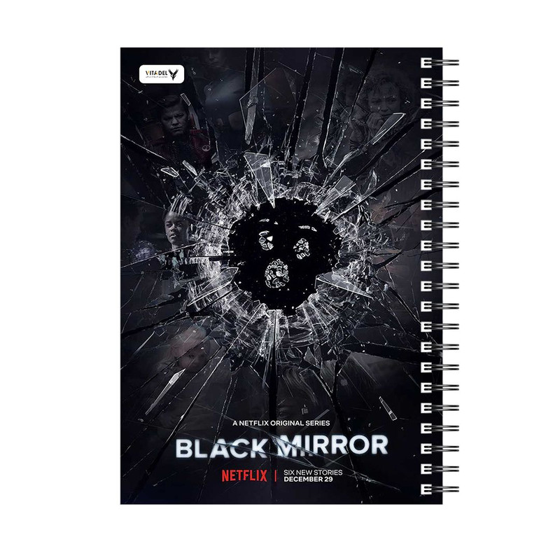 دفتر 60 برگ ویتادل طرح بلک میرور مدل 6S