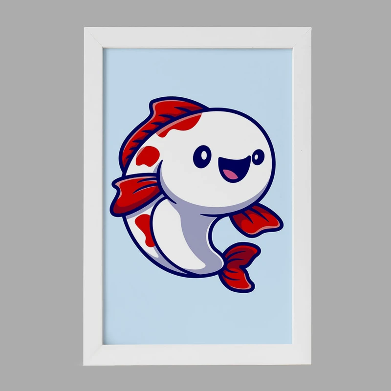 تابلو خندالو مدل حیوانات بامزه ماهی کد 29655