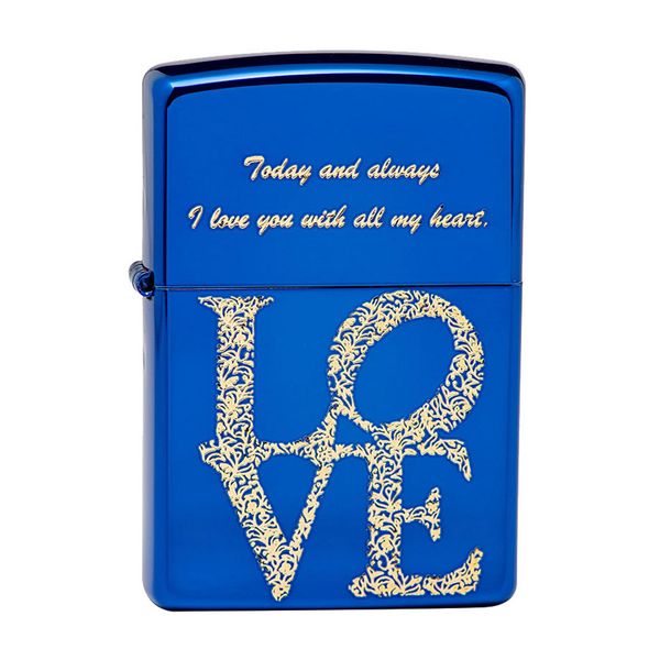 فندک زیپو مدل ZA-3-37C LOVE ARABESQUE BLUE GD INLA فندک زیپو مدل ZA-3-37C LOVE ARABESQUE BLUE GD INLA