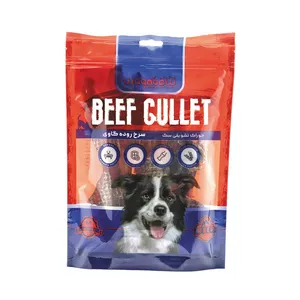 تشویقی سگ وگن بو مدل سرخ روده گاو طعم گوشت گاو وزن 60 گرم