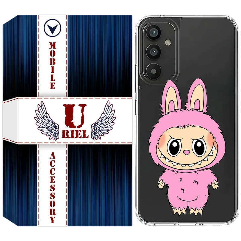 کاور یوریل قاب مدل Clear کد 129 طرح لبوبو Labubu مناسب برای گوشی موبایل سامسونگ Galaxy A04S