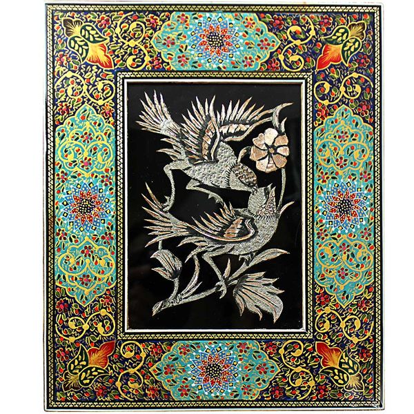 تابلو قلم زنی مدل رومیزی طرح پرنده کد 22-27