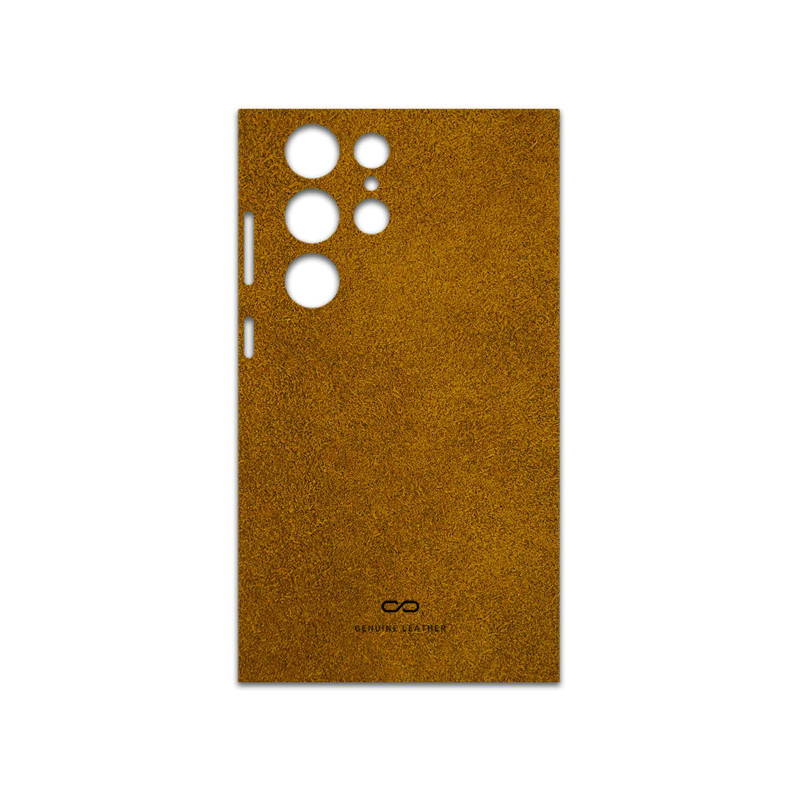 برچسب پوششی ماهوت مدل Brown-Chamois-Leather مناسب برای گوشی موبایل سامسونگ Galaxy S23 Ultra