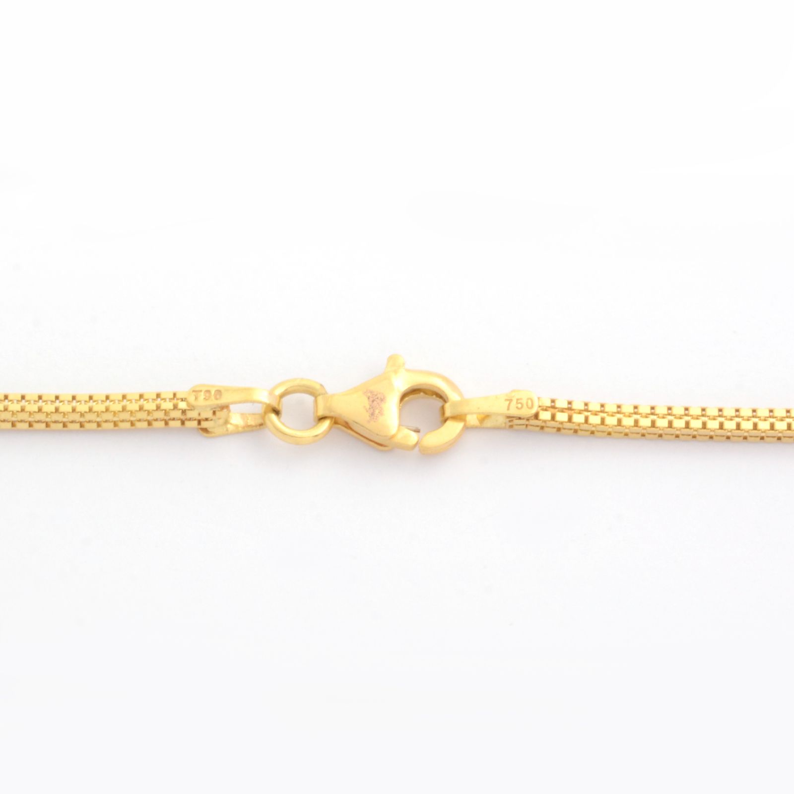 زنجیر طلا 18 عیار زنانه طلای مستجابی مدل ونیزی چهارگوش کد M50 -  - 4