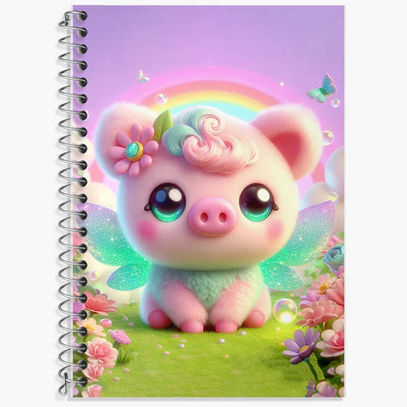 دفتر نت موسیقی 50 برگ خندالو طرح خوک کیوت کد F5497