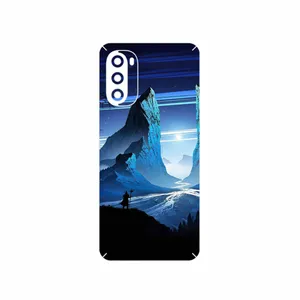 MAHOOT Blue Mountains Digital Art Cover Sticker for Motorola Moto G52